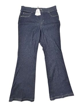 SPANX Dark Denim Raw Indigo Flare Leg Women’s Shaping Denim Jeans NWT 1X